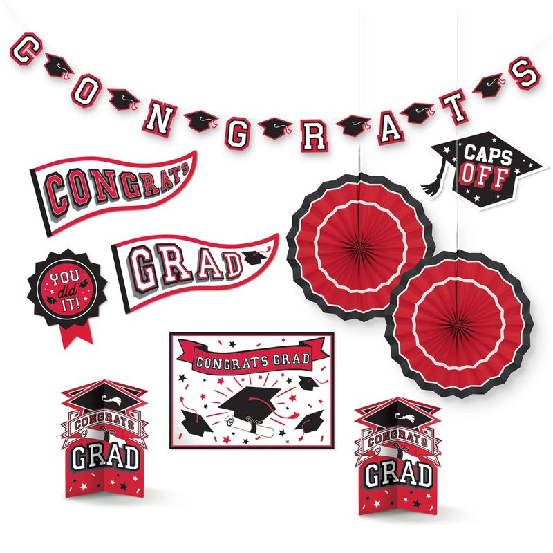 ROOM DECOR KIT GRAD RED