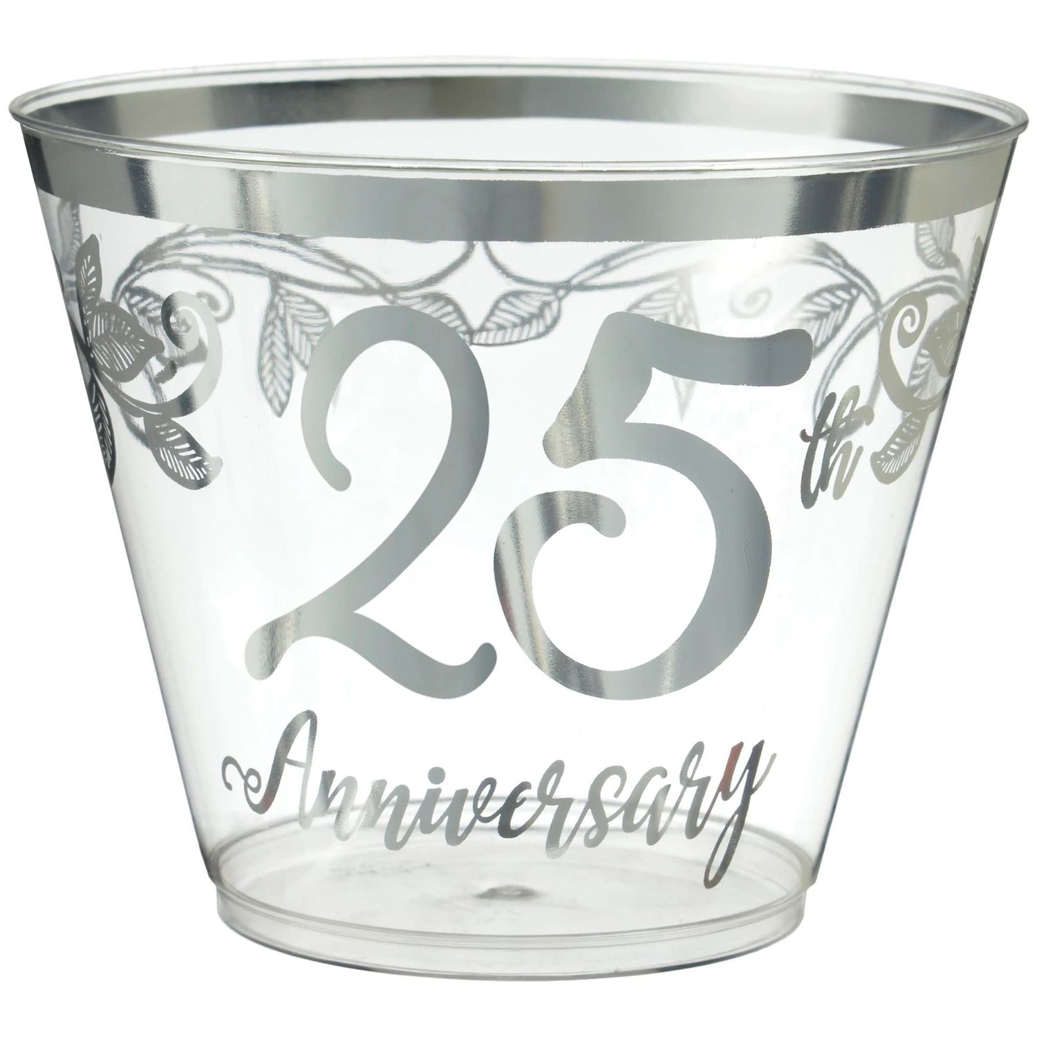 Happy 25th Anniversary Tumblers, 9 oz.