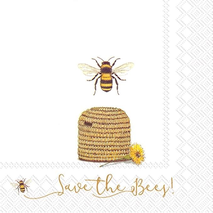 20CT LUN SAVE THE BEES WHITE