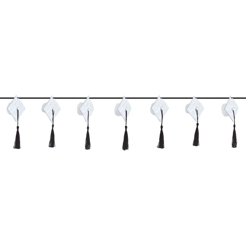 GARLAND GRAD CAP WHITE