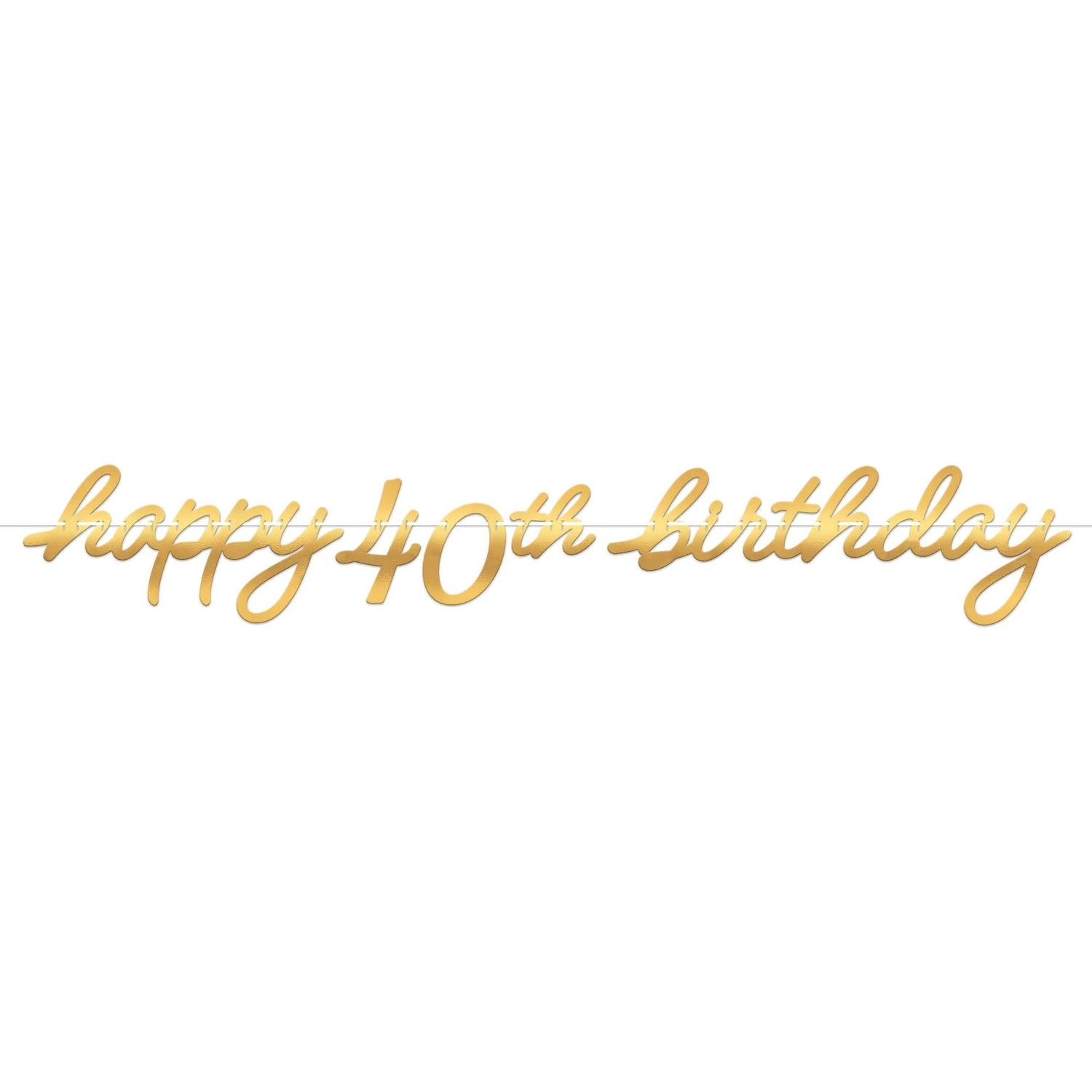 Golden Age Birthday 40th Letter Banner
