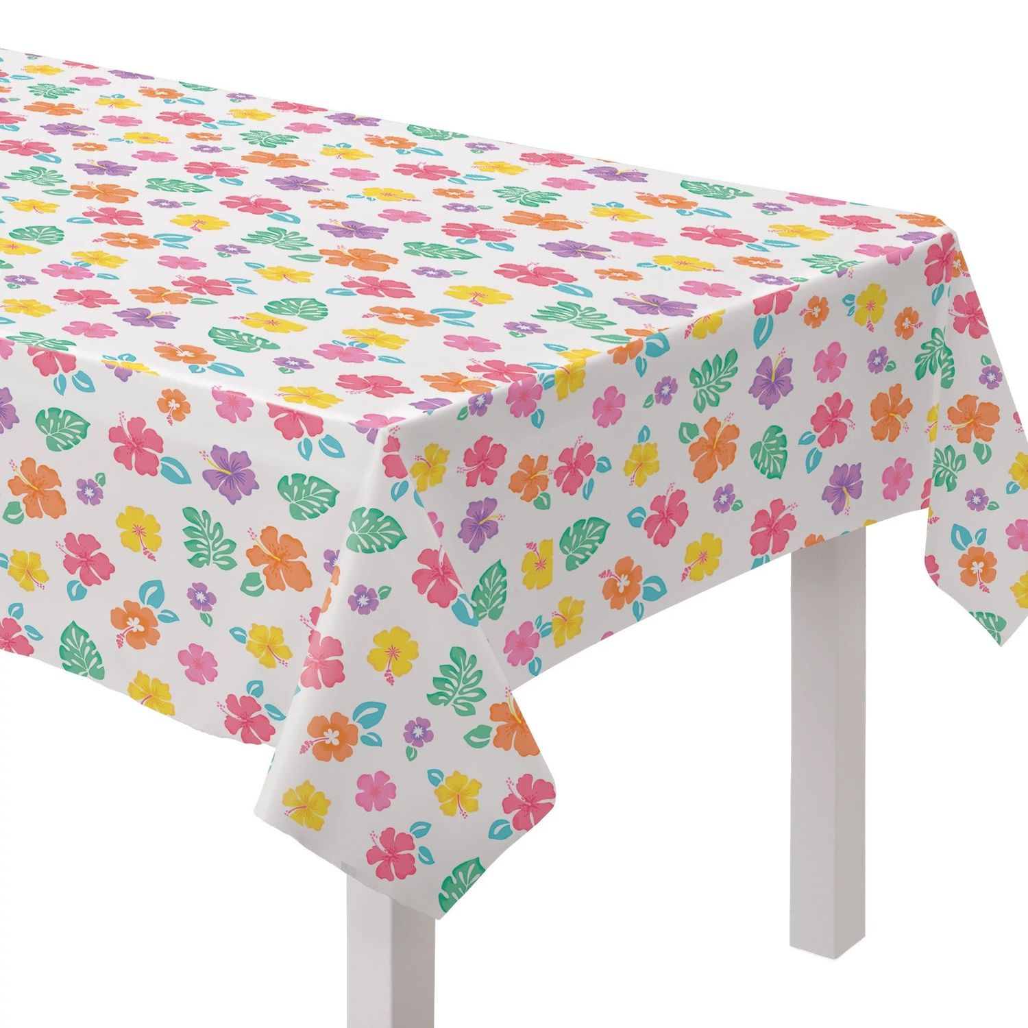 TABLE COVER VINYL SUMMER HIBISCUS