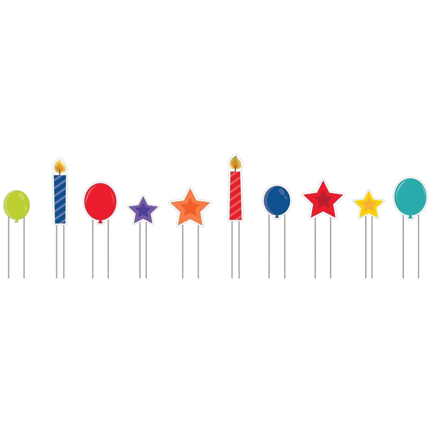 Birthday Icons Yard Signs - Primary