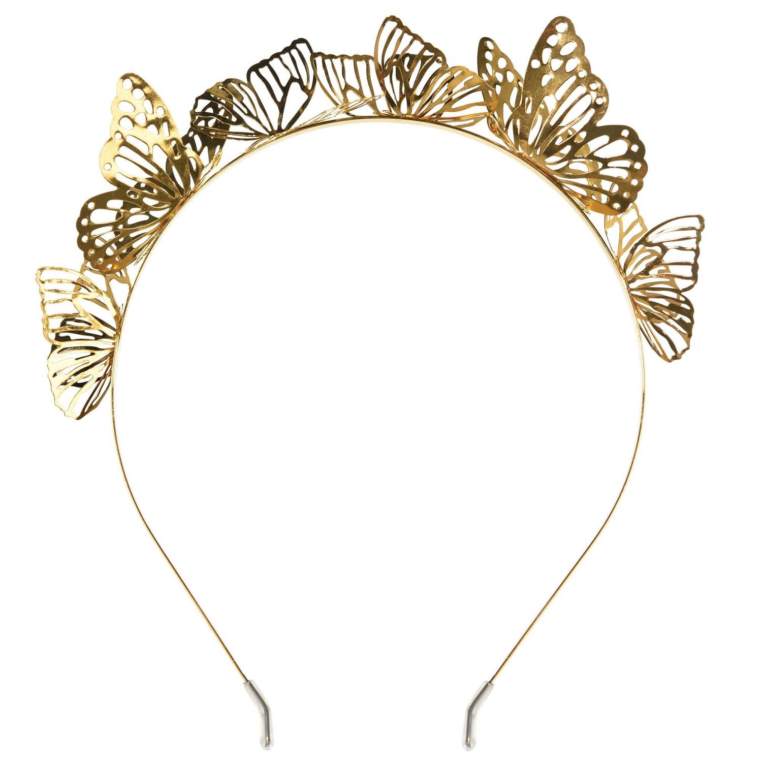 HEADBAND GOLD BUTTERFLY