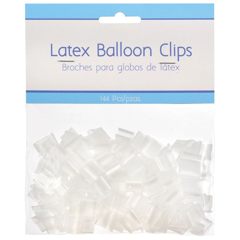 Latex Balloon Plastic Clips - 144 Count