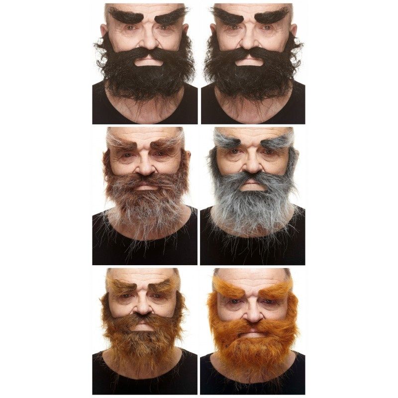 MUSTACHE, BEARD, EYEBROWS BLACK