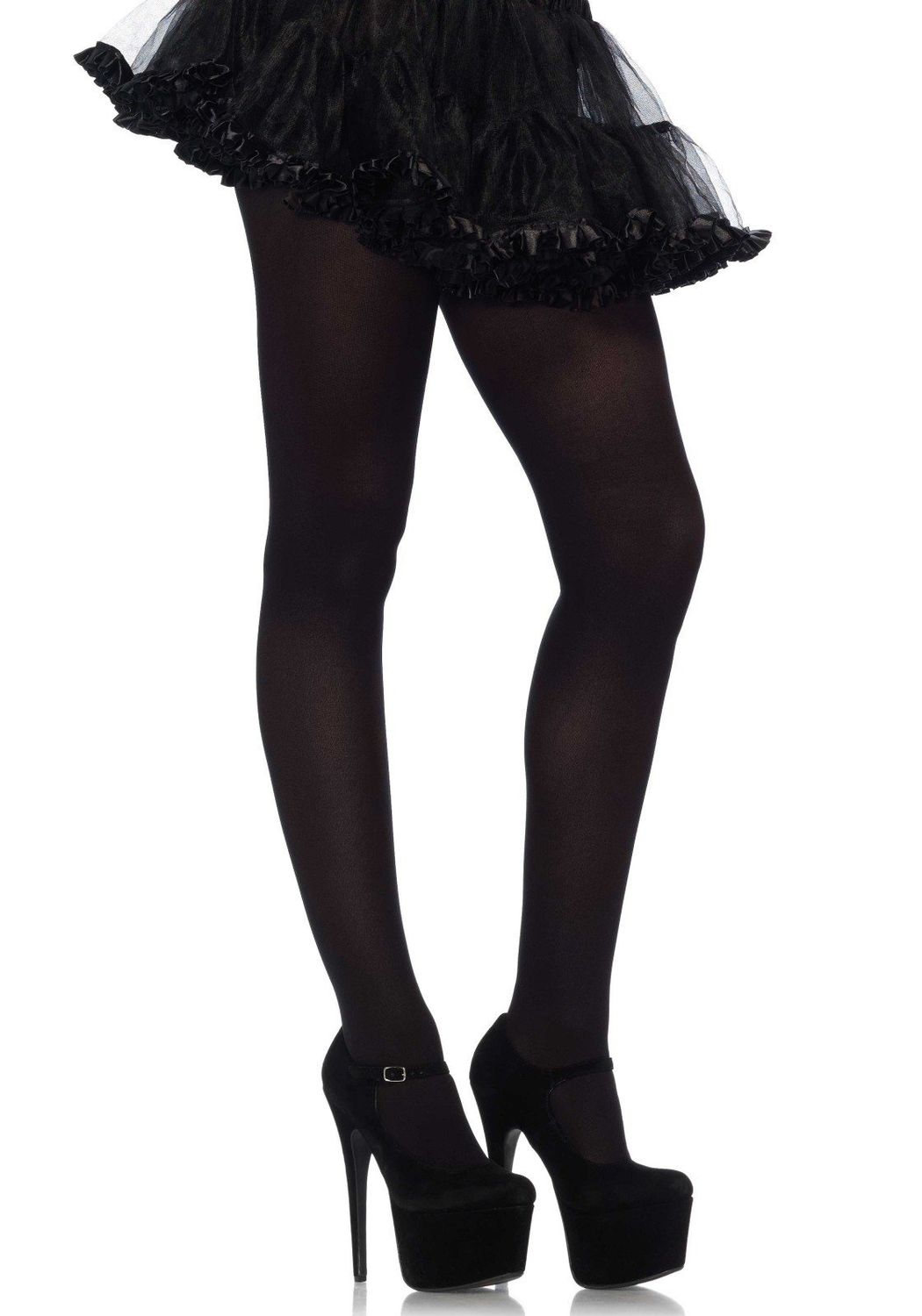 NYLON SPANDEX TIGHTS BLACK