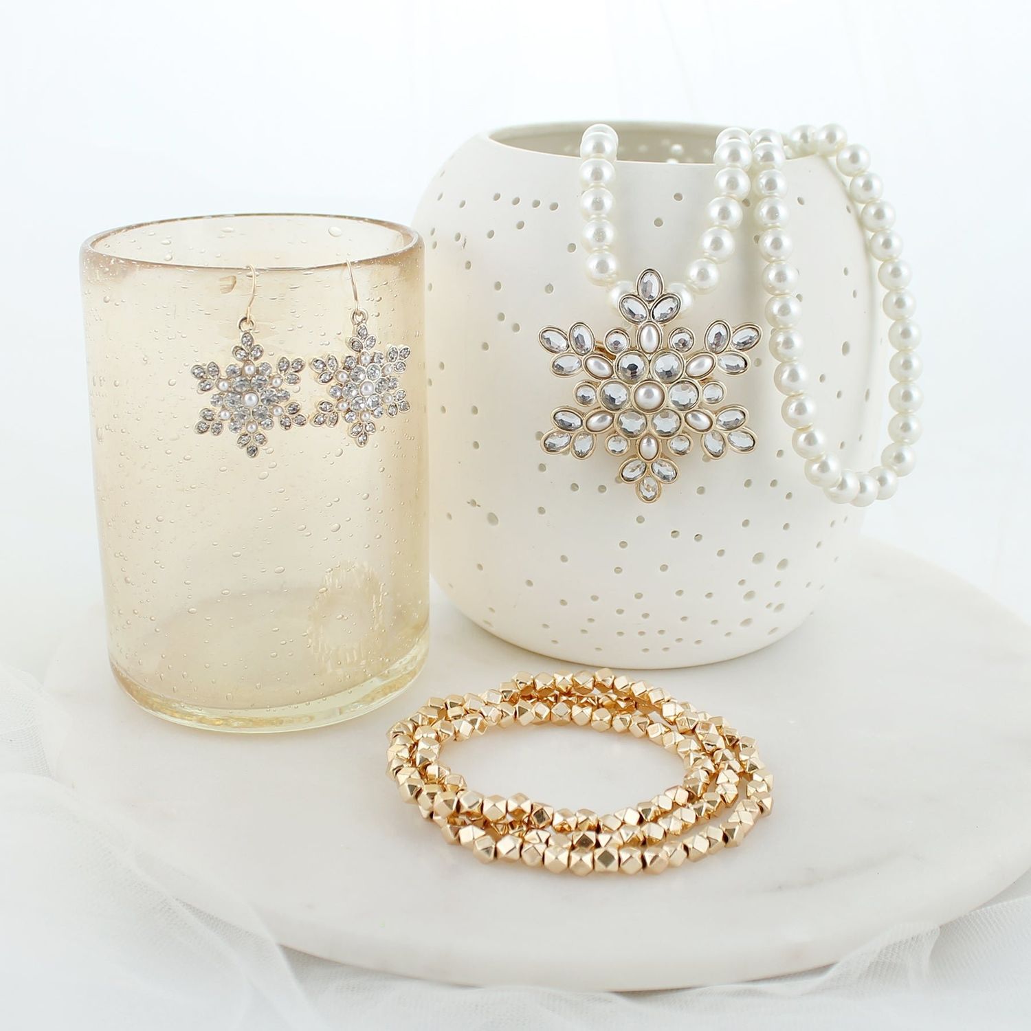 GOLD SNOWFLAKE PIN/PENDANT
