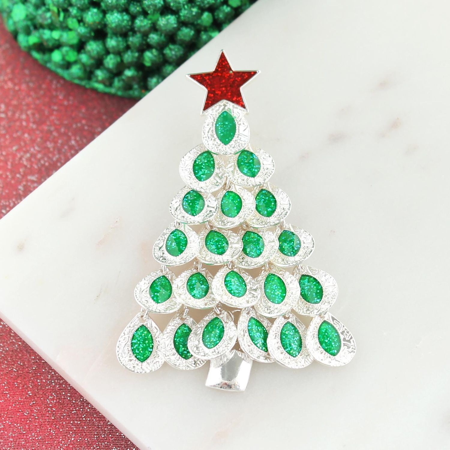 ENAMEL DANGLE TREE PENDANT