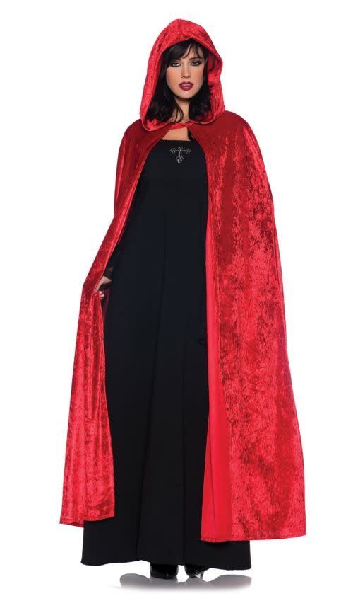 55in RED HOODED CLOAK