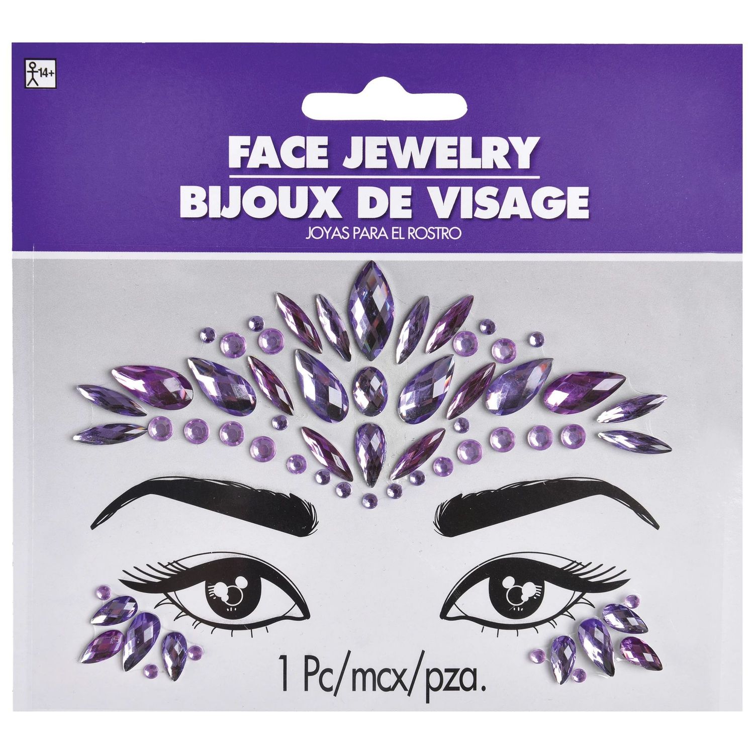 FACE JEWELRY PURPLE