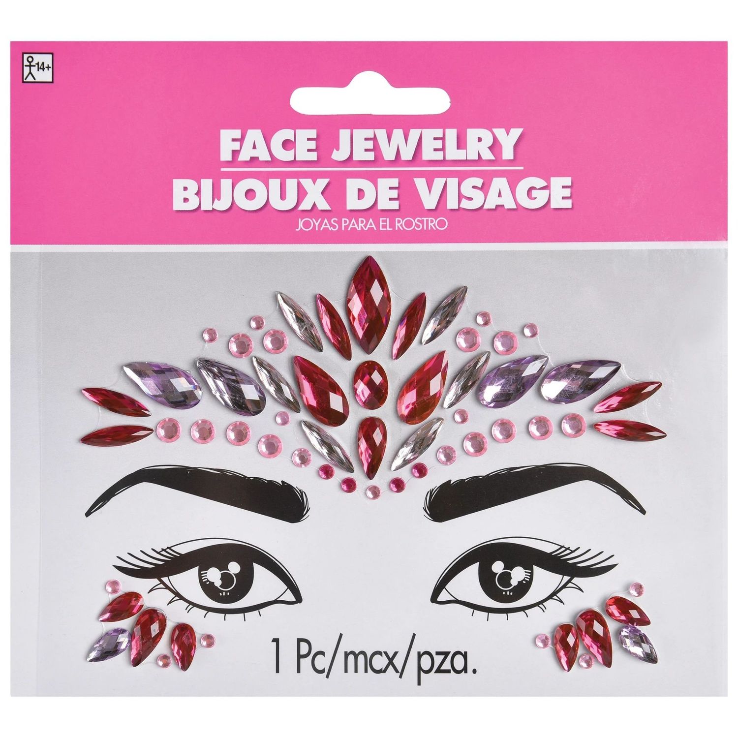 FACE JEWELRY PINK