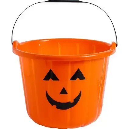 Orange Jack-o'-Lantern Treat Bucket
