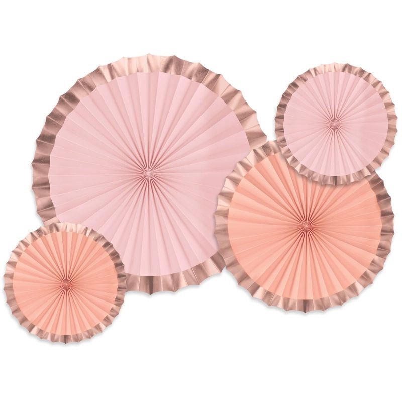 Paper Fans - Rose Gold/Blush