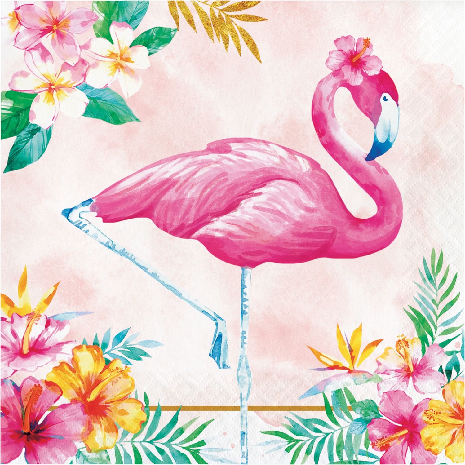 16CT LUN FLAMINGO FLORAL