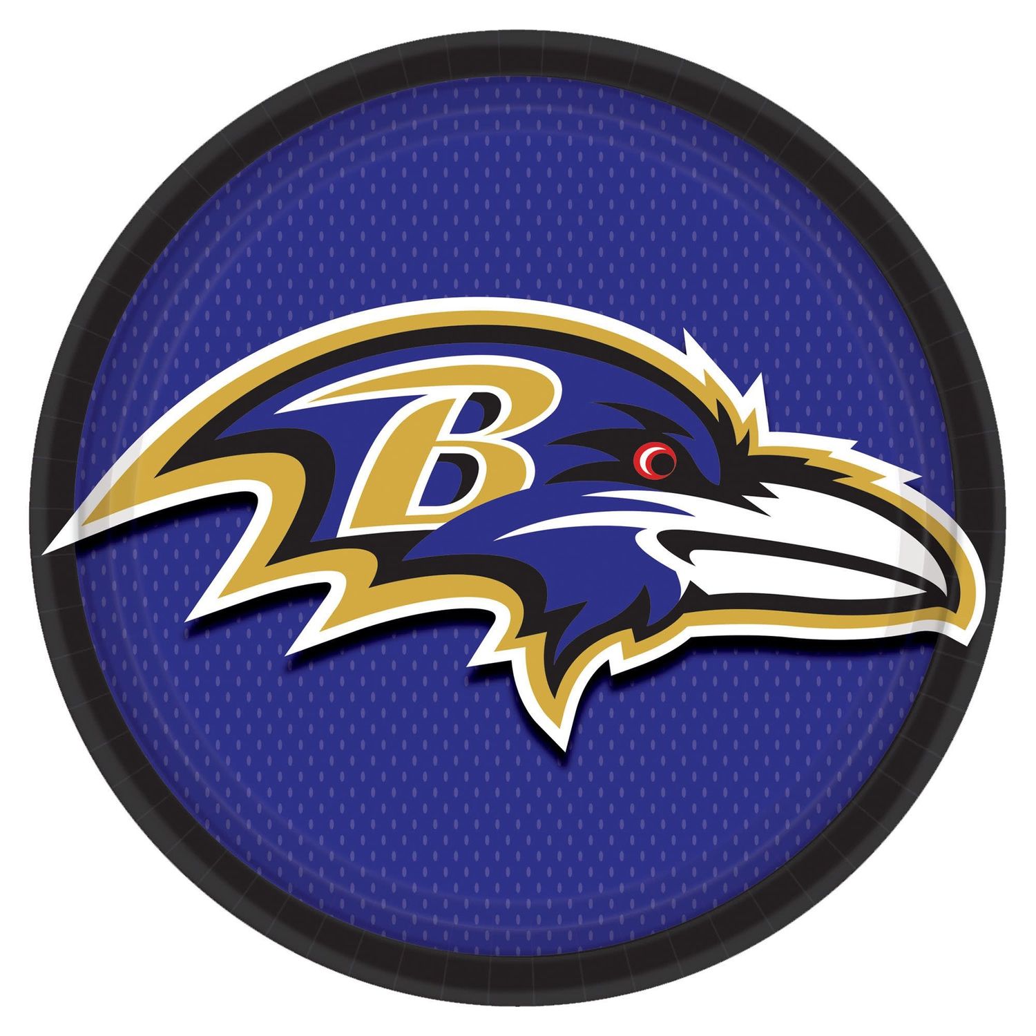 Baltimore Ravens 9" Round Plates