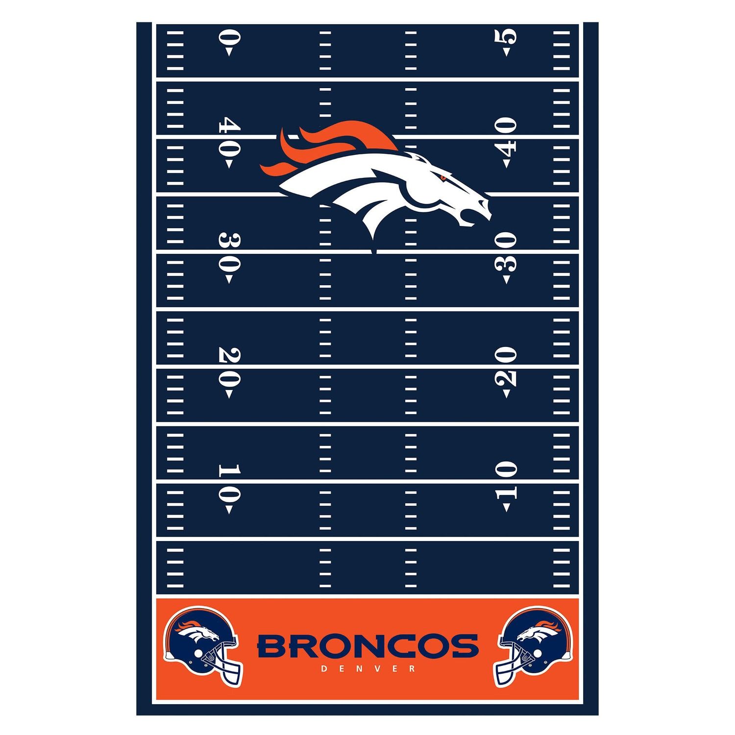 Denver Broncos Plastic Table Cover - All Over Print