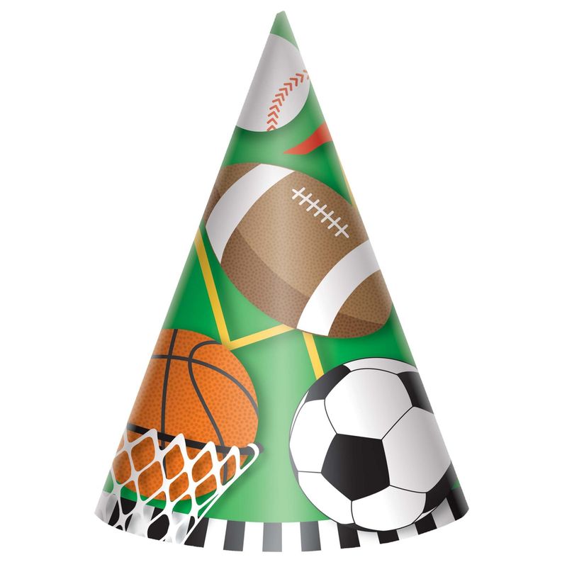 8CT CONE HAT ALL STAR BDAY