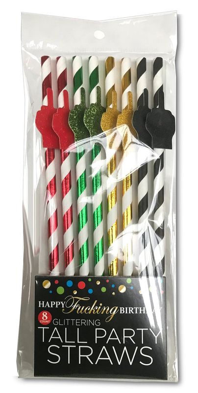 8CT STRAWS HAPPY F*CKING BIRTHDAY