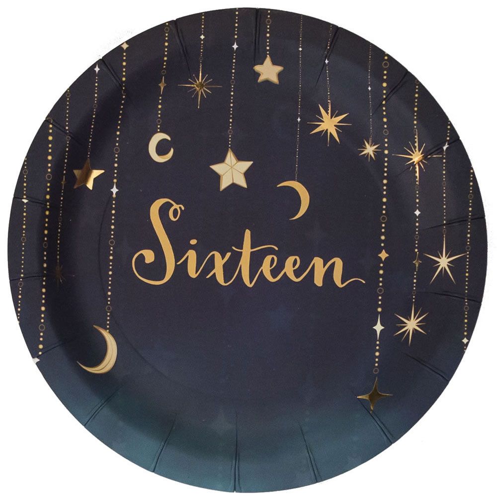 Girl’s Sweet 16 – Plates Round 7″ “Sixteen” 8-pack