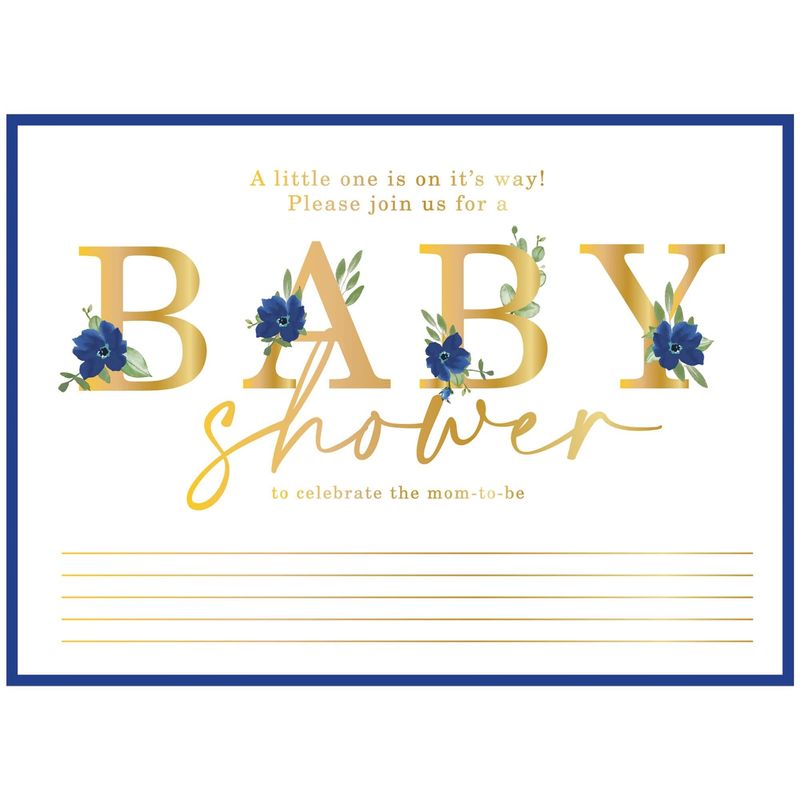 It's A Boy Jumbo Deluxe Invitations
