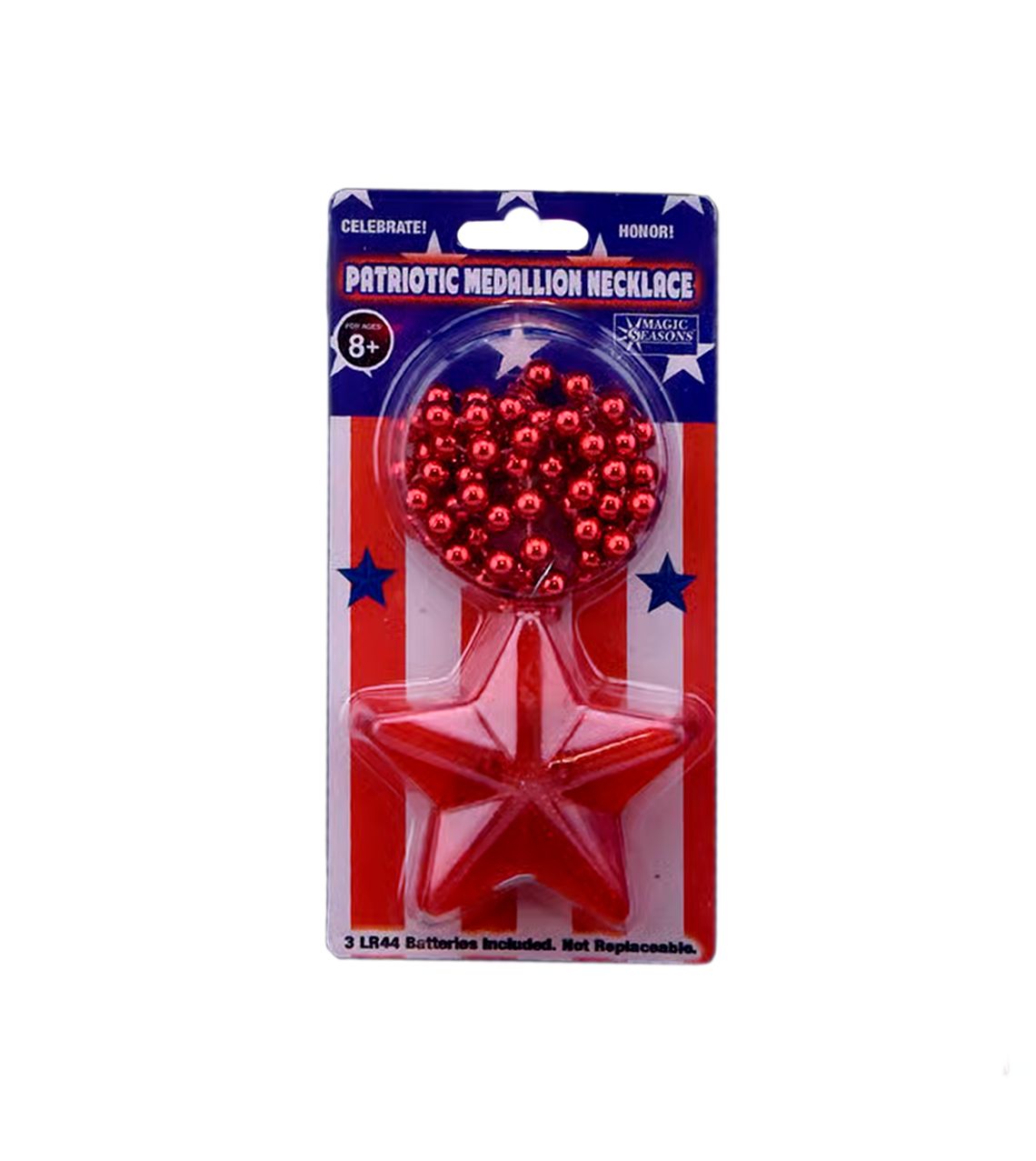 PATRIOTIC FLASHING NECKLACE STAR