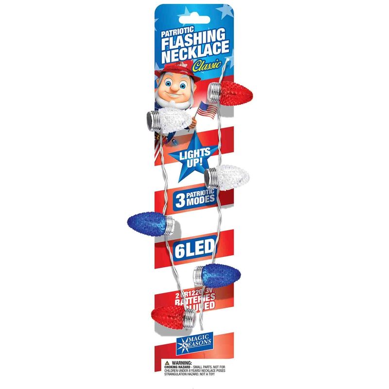 PATRIOTIC FLASHING NECKLACE