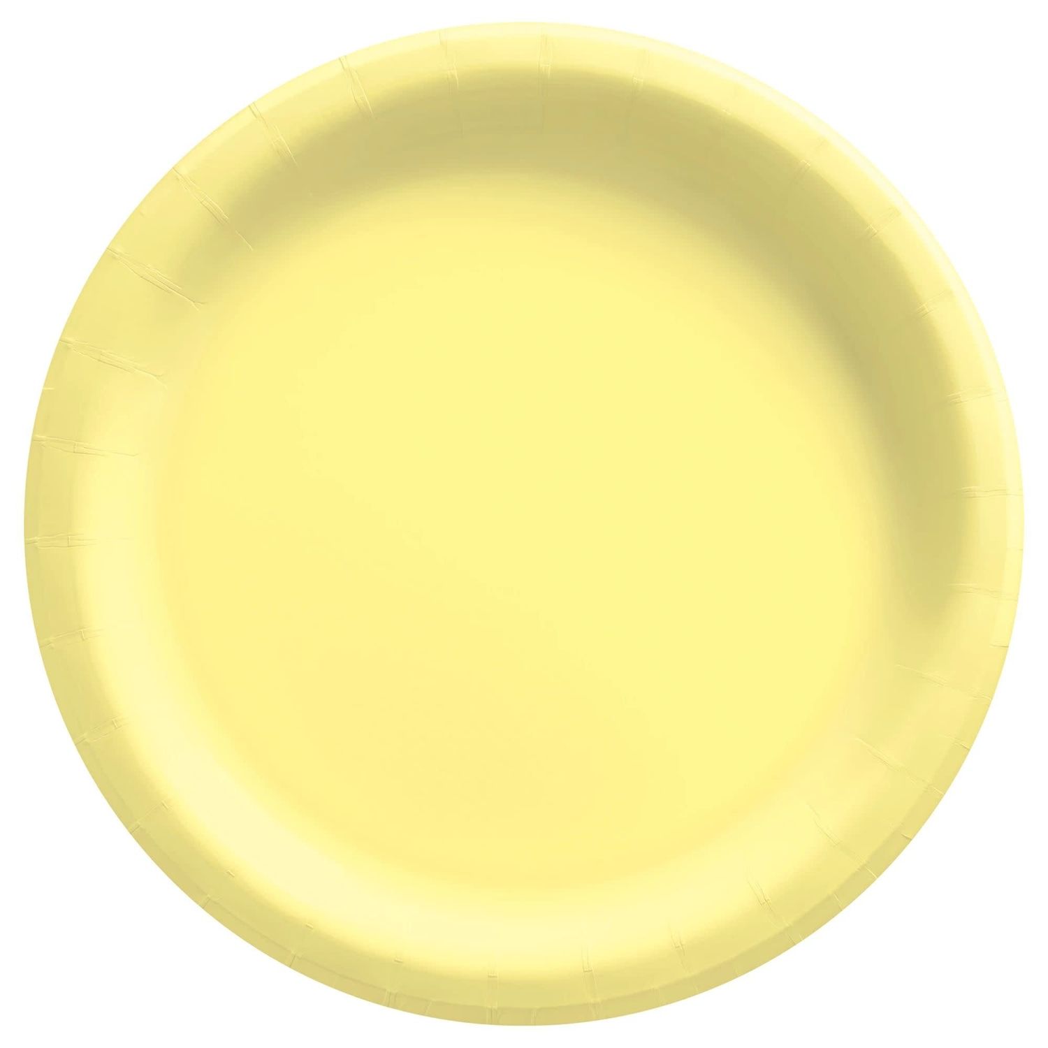 20ct Paper Plates Light Yellow