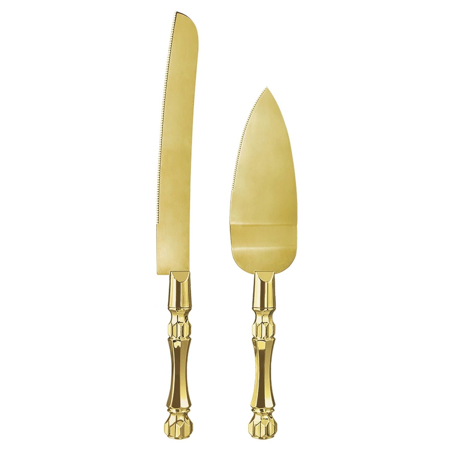 Solid Gold Server and Knife Set
