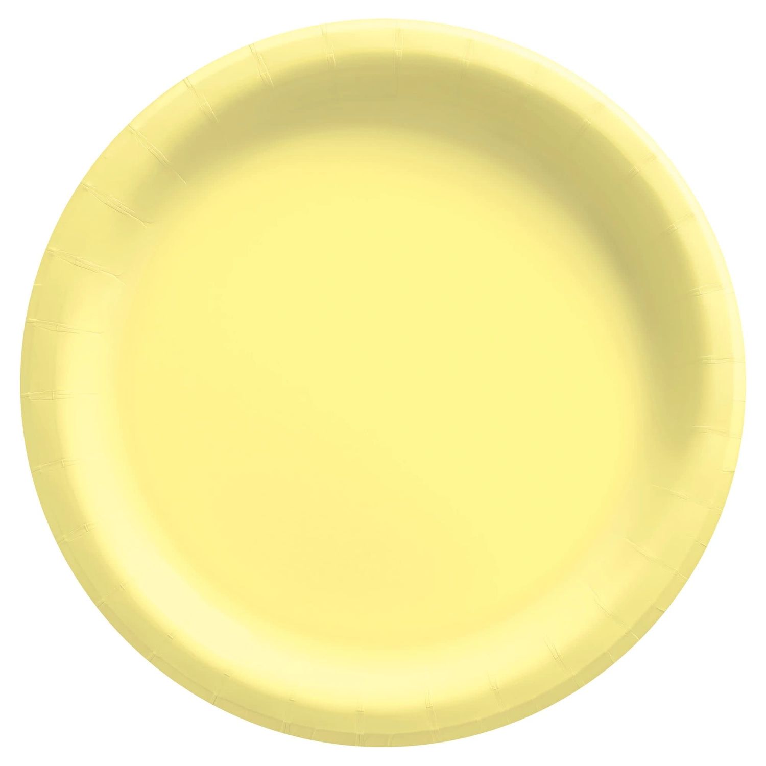 20ct 9in Paper Plates Light Yellow