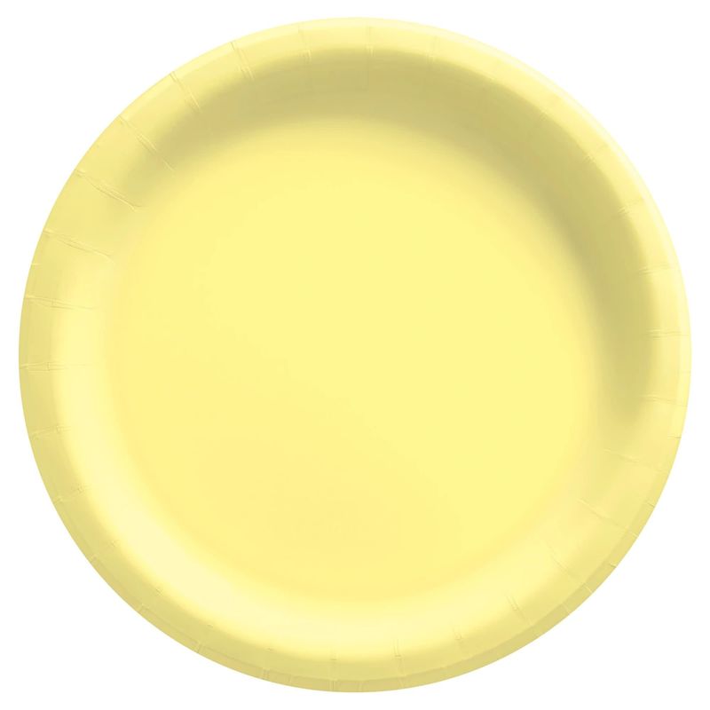 20ct 9in Paper Plates Light Yellow