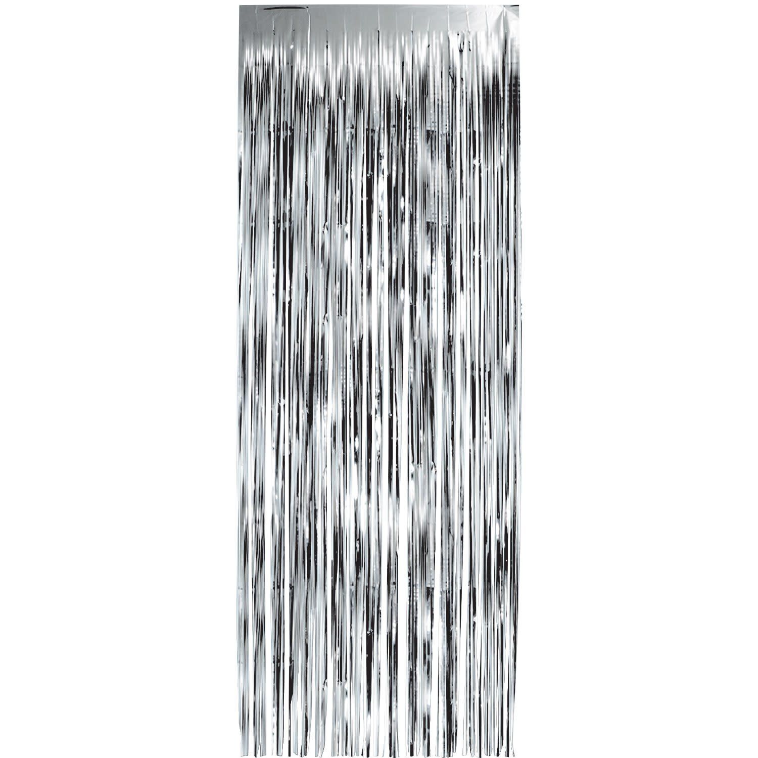 FRINGE DOOR CURTAIN SILVER