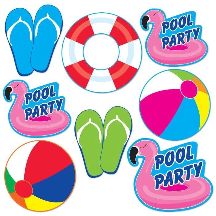 8ct Pool Party Cutouts