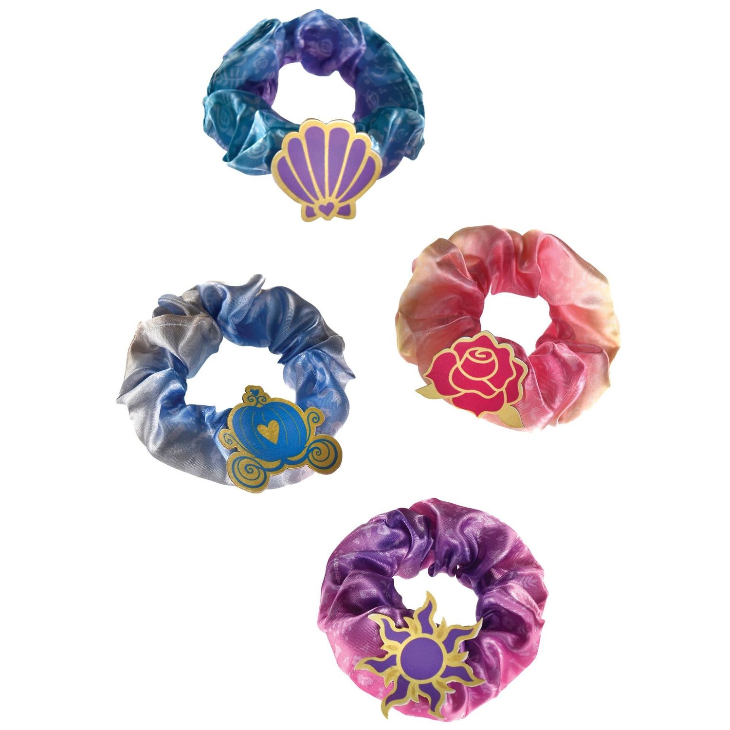 4CT HAIR SCRUNCHIES DISNEY PRINCESS