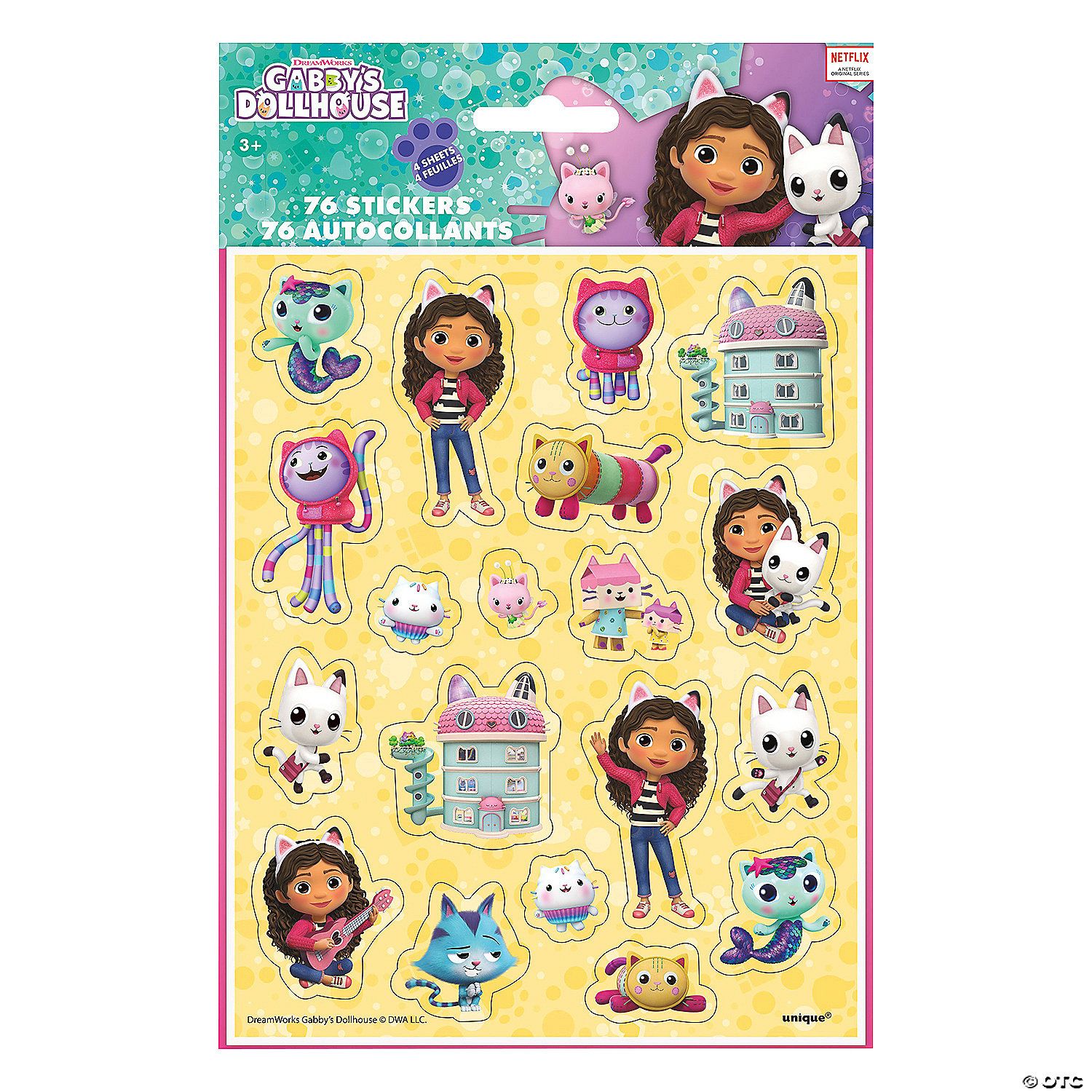 76CT STICKERS GABBY'S DOLLHOUSE