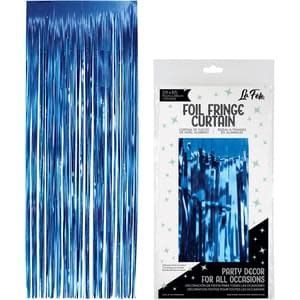 FRINGE DOOR CURTAIN BLUE