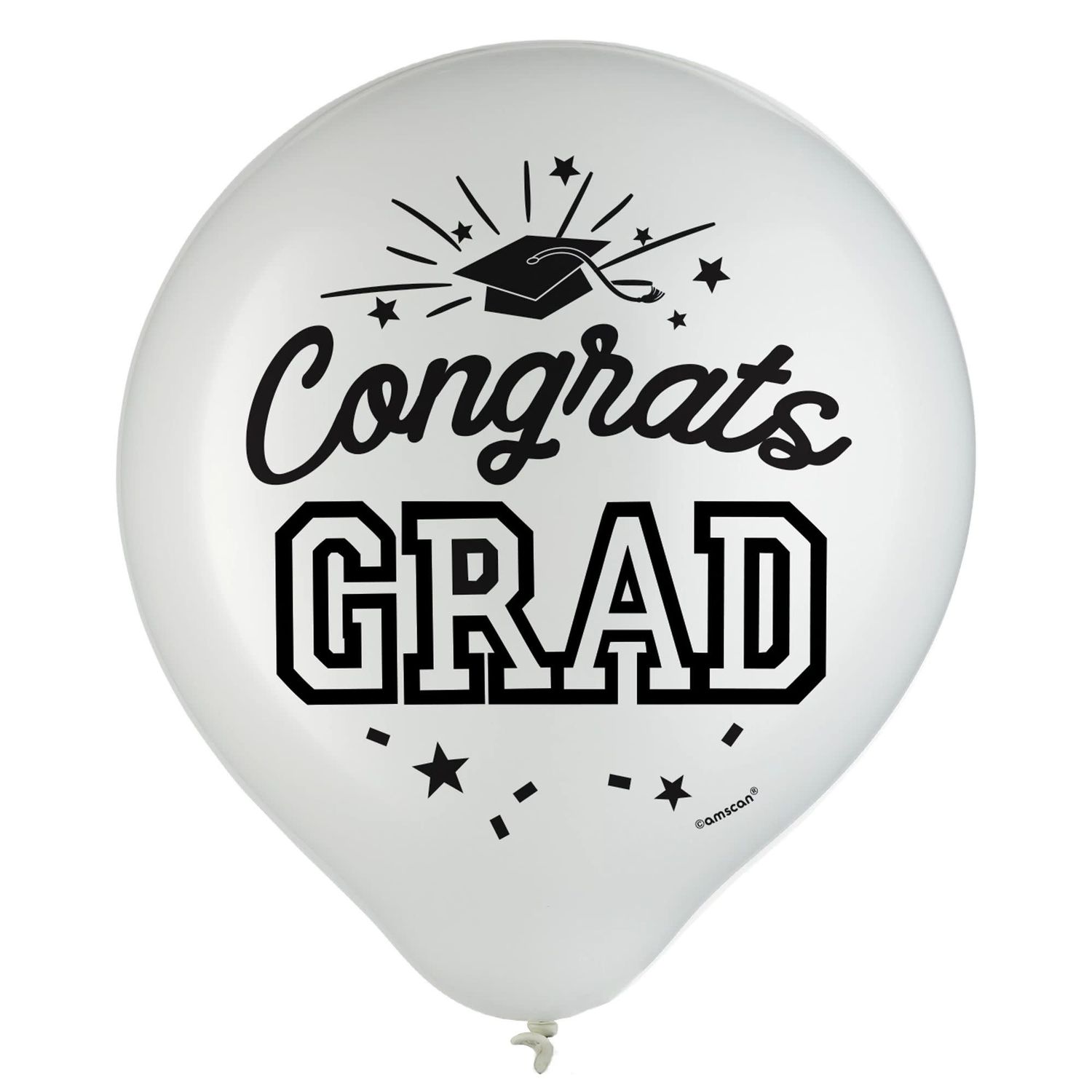 15CT BALLOONS GRAD WHITE