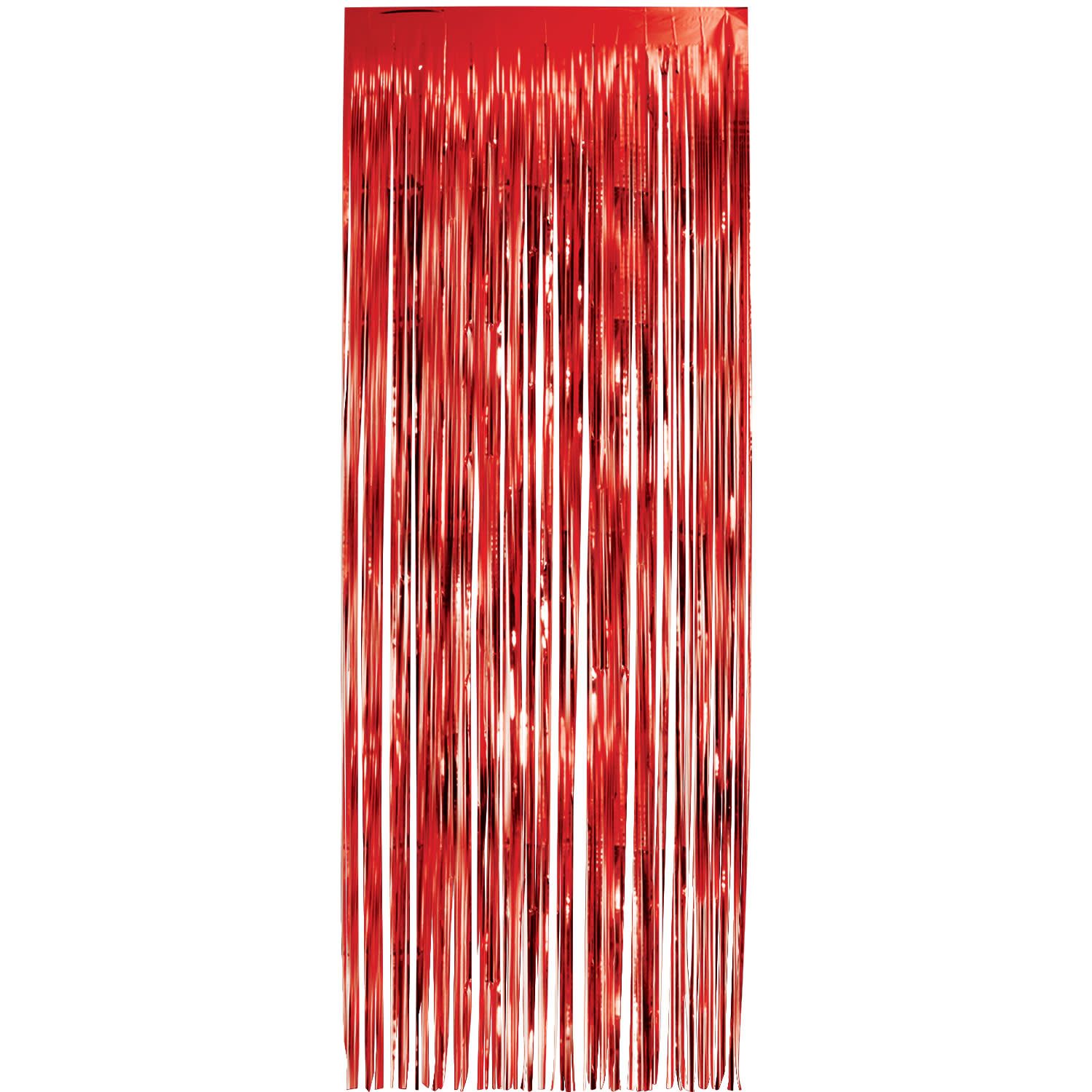 FRINGE DOOR CURTAIN RED