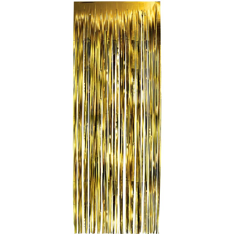 FRINGE DOOR CURTAIN GOLD