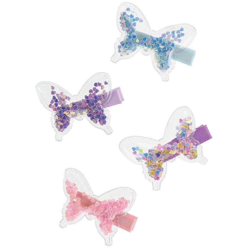4CT HAIR CLIPS BUTTERFLY FLUTTER