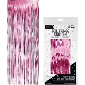 FRINGE DOOR CURTAIN PINK
