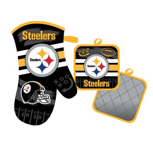 OVEN MIT &amp; POT HOLDER PITTSBURGH STEELERS