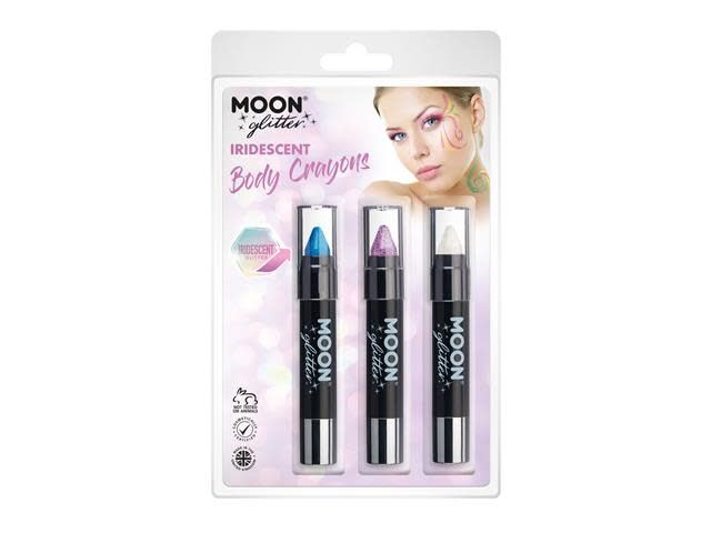 Blue, Purple, White - Iridescent Glitter Body Crayon