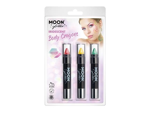 Cherry, Yellow, Green - Iridescent Glitter Body Crayon