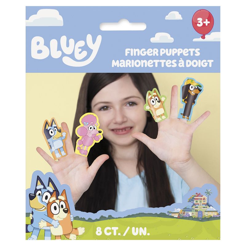 8CT FINGER PUPPETS BLUEY