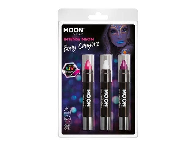 Pink, White, Purple - Neon UV Body Crayon