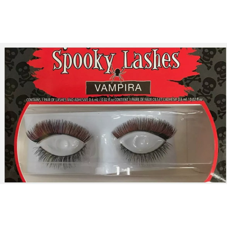 DOUBLE SPOOKY BLACK EYELASHES VAMPIRA
