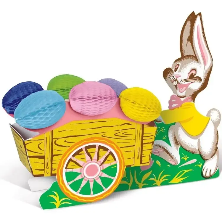 CENTERPIECE EASTER BUNNY W/ CART