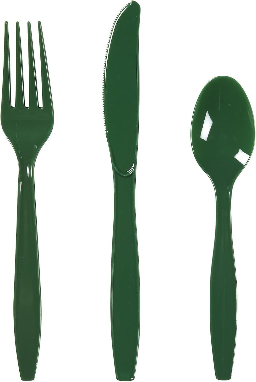 24CT CUTLERY SET HUNTER GREEN
