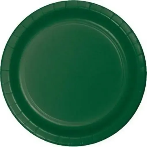 24CT 10in PAPER PLATE HUNTER GREEN